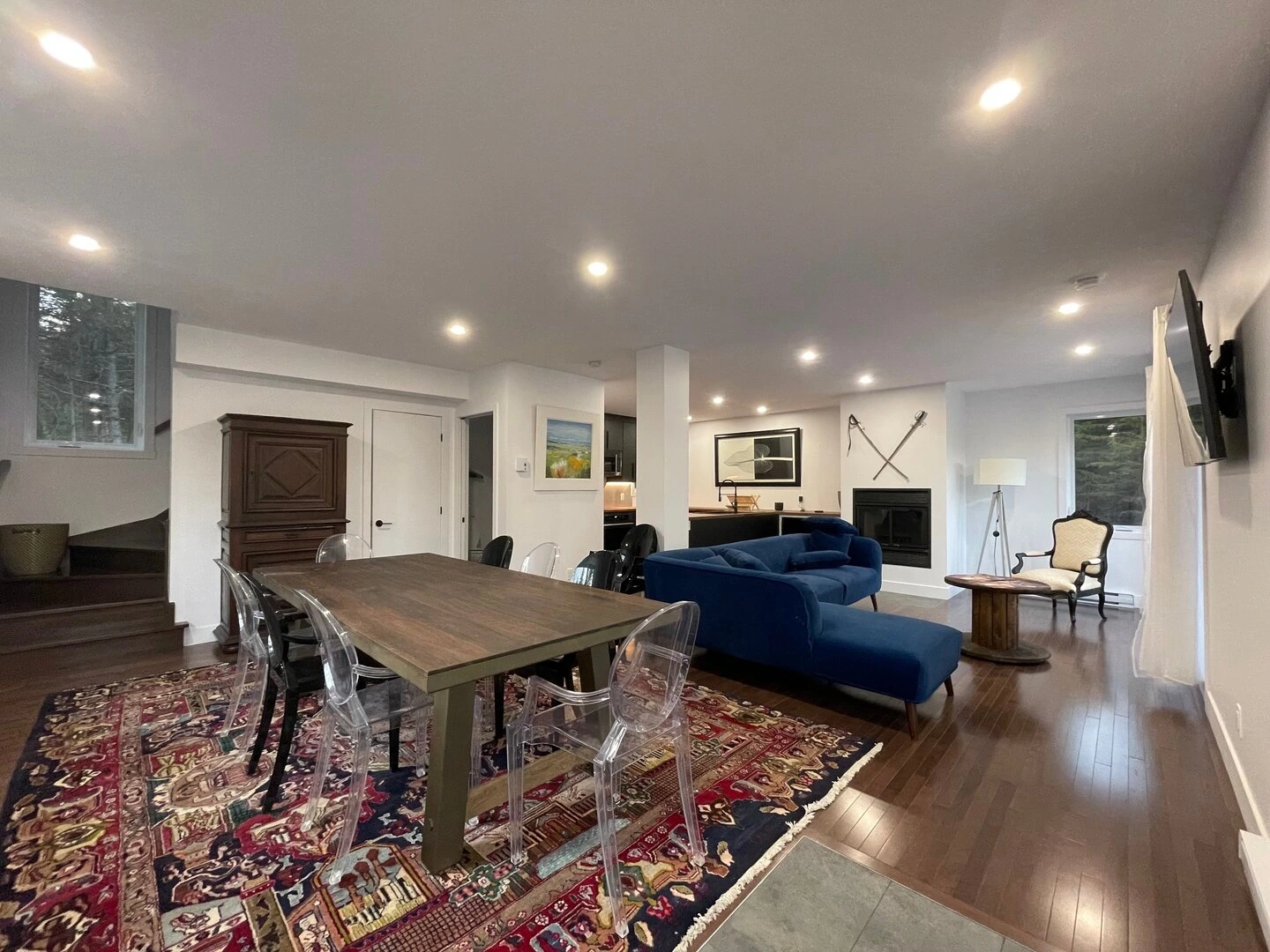 Entrée et séjour du chalet Le Bellissime